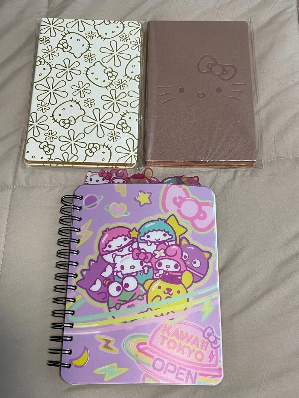 Kawaii Tokyo Spiral Notebook + Two Hello Kitty Notebooks NWT